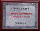 2020年广东省质量标杆